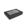 427-3L: 300 x 215 x 50 mm cardboard quick-closing box with window FEFCO 0427 5