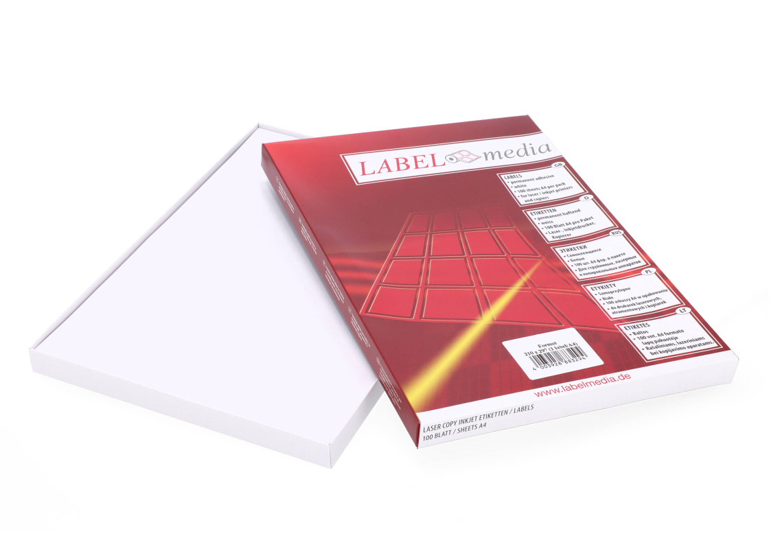 A4-1: 1 label per sheet 210 mm x 297 mm 1