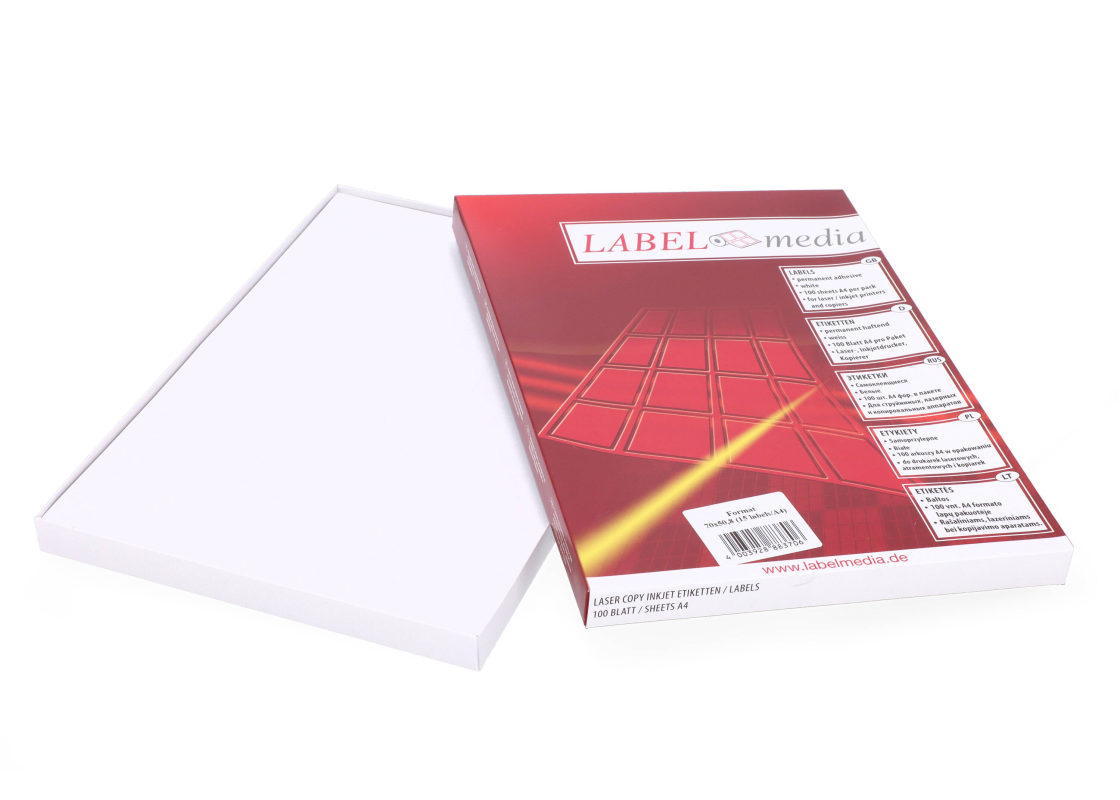 A4-15: 15 labels per sheet 70 mm x 50.8 mm 1