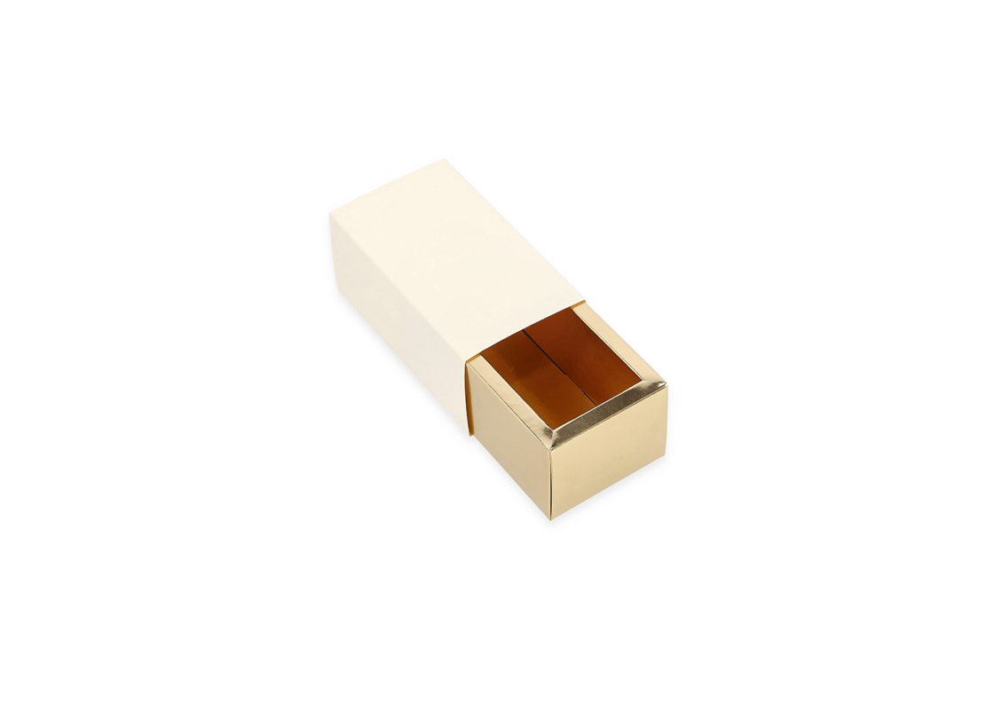 MAC-1/B: 200 x 50 x 50 mm Cream color box for sweets and macarons cookies 1