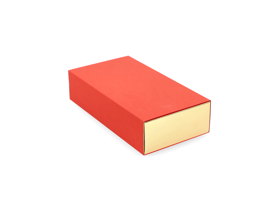 AKC_MAC/M: 200 x 100 x 50 mm Raudonos spalvos dėžė saldainiams ir macarons sausainiams 2