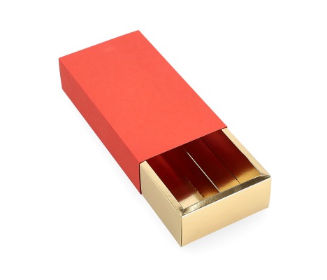 AKC_MAC/M: 200 x 100 x 50 mm Raudonos spalvos dėžė saldainiams ir macarons sausainiams 1