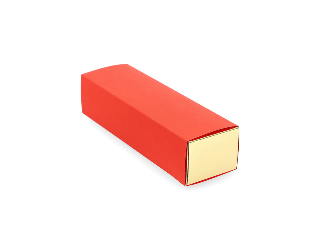 AKC_MAC/S: 200 x 50 x 50 mm Raudonos spalvos dėžė saldainiams ir macarons sausainiams 2