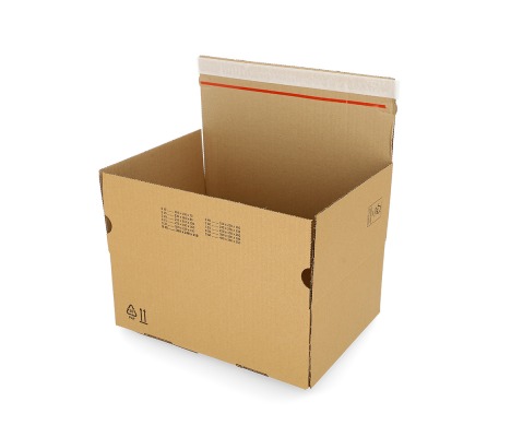 ASD/35: 310 x 230 x 110 mm. Siuntų dėžė su automatiniu dugnu ir lipnia uždarymo juosta. 1