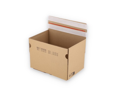 ASGD/15: 230 x 160 x 80 mm. Shipping box with auto-lock bottom, adhesive closure and return strip. 1