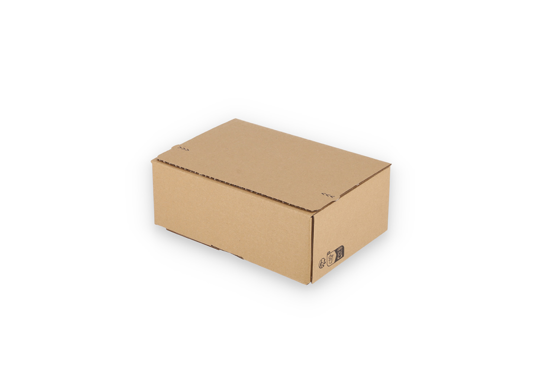 ASGD/15: 230 x 160 x 80 mm. Shipping box with auto-lock bottom, adhesive closure and return strip. 4