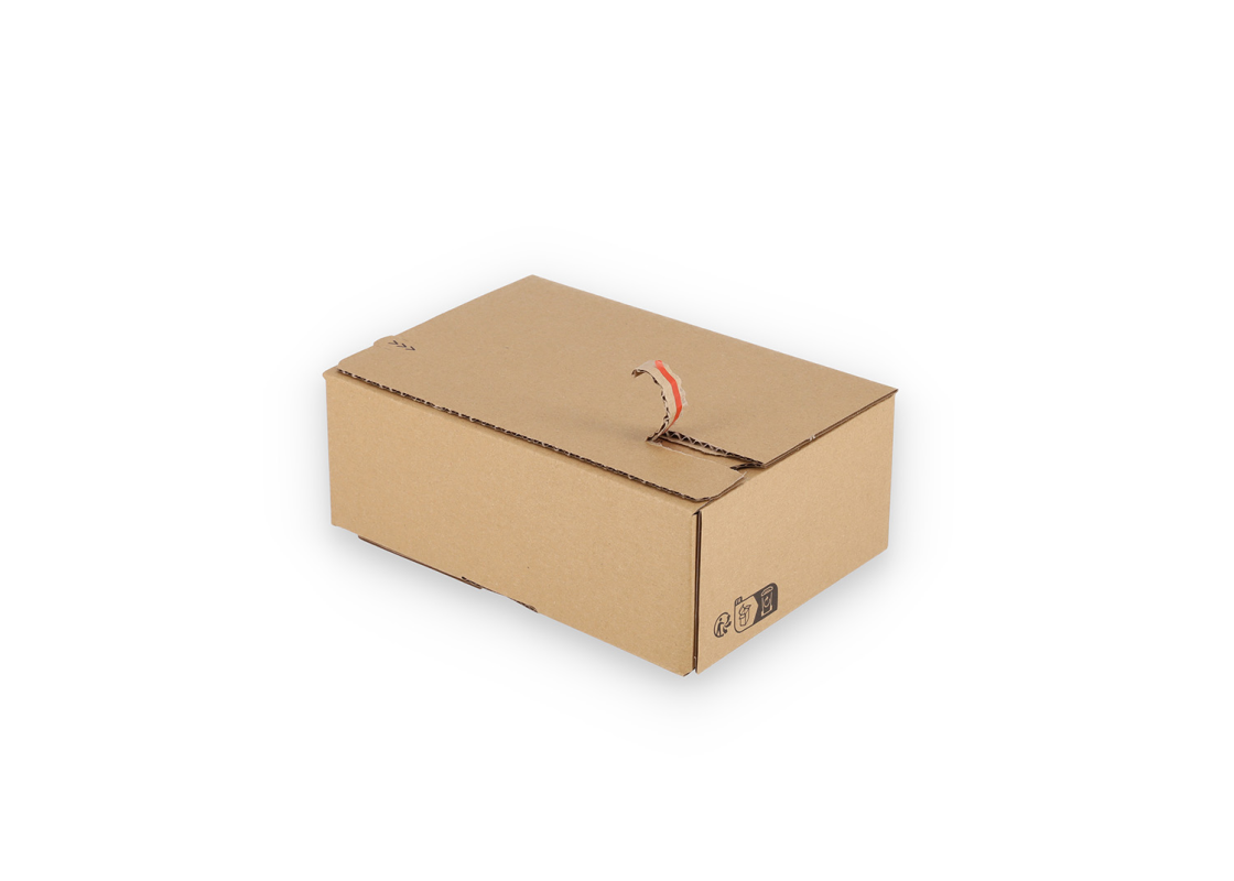 ASGD/15: 230 x 160 x 80 mm. Shipping box with auto-lock bottom, adhesive closure and return strip. 3