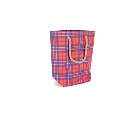 CUBA-1: 340 x 130 x 350 mm paper bag with fabric handles 4