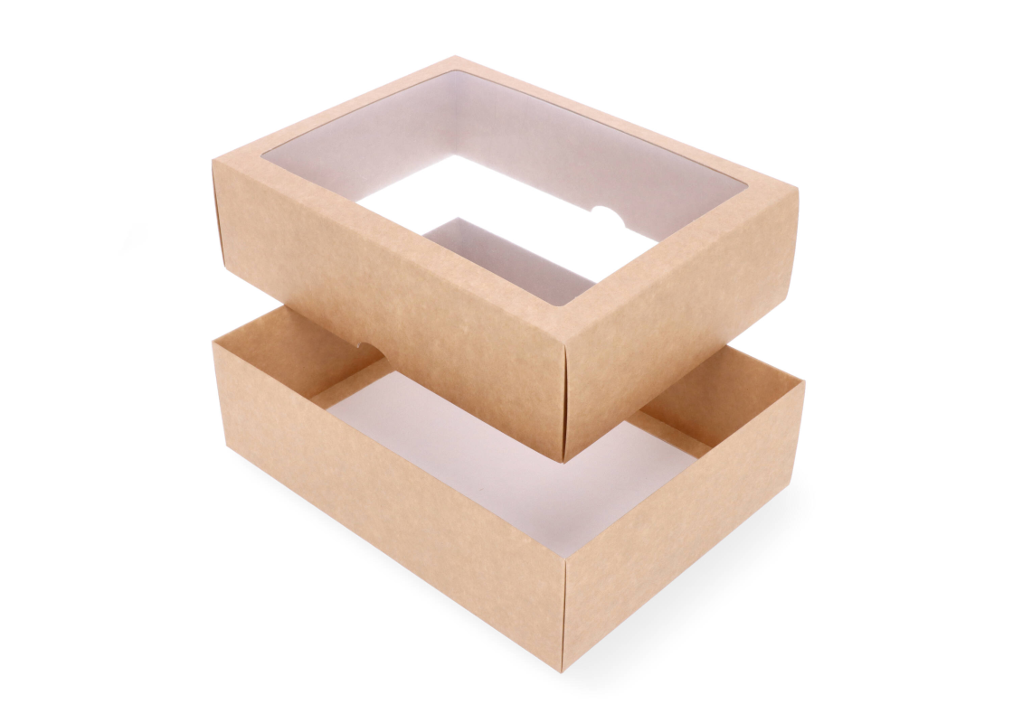 DDL-5: 280 x 210 x 80 mm two part box with window 1