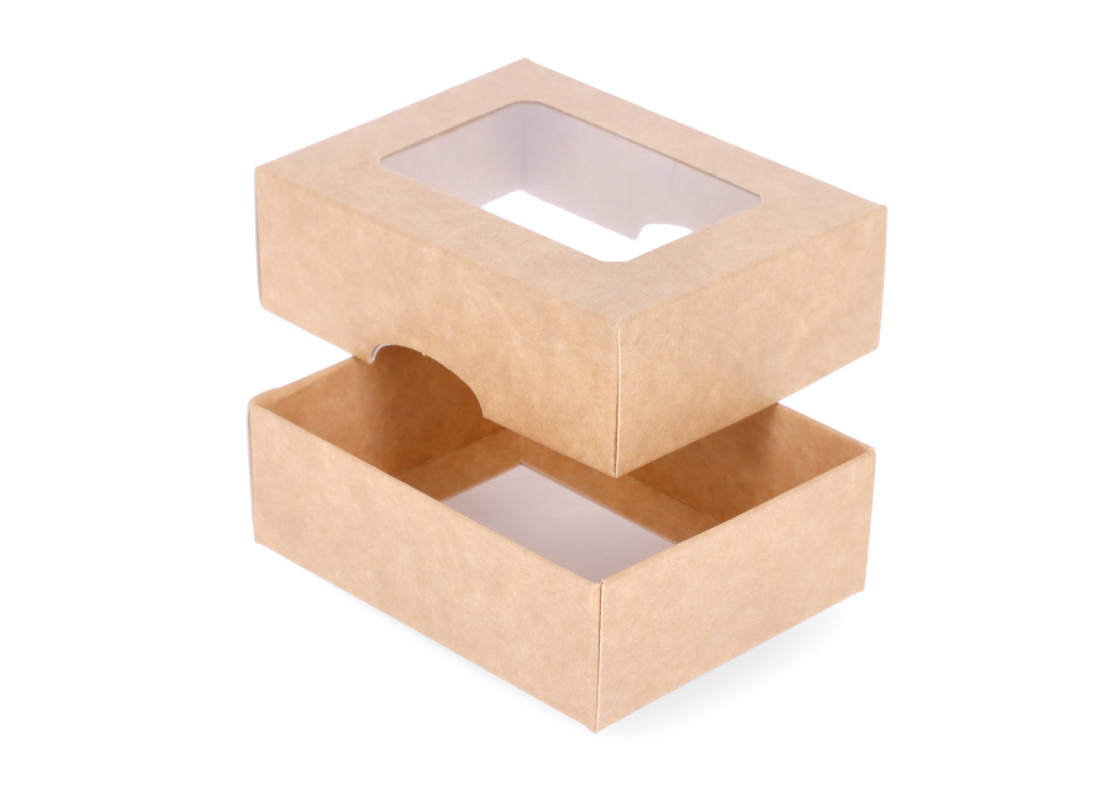 DDL-7: 90 x 70 x 30 mm two part box with window 1