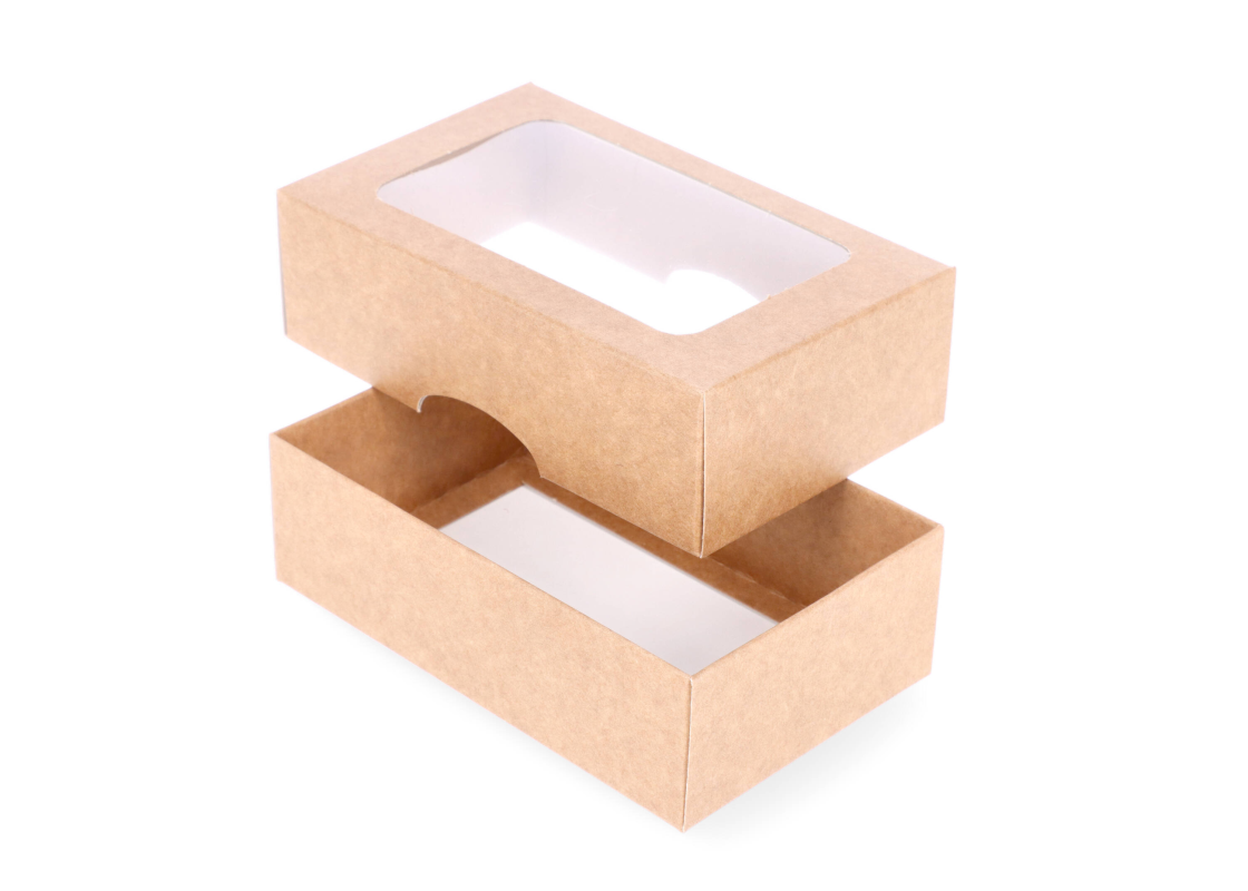 DDL-8: 130 x 80 x 40 mm two part box with window 1