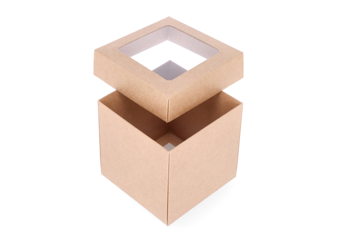 DDPL-07: 100 x 100 x 100 mm two part box with window 1
