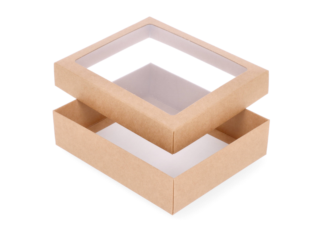 DDPL-24: 180 x 150 x 45 mm two part box with window 1