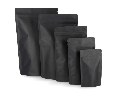 DOY-J: Juodos spalvos Doy-pack pastatomi maišeliai 100 vnt. 1