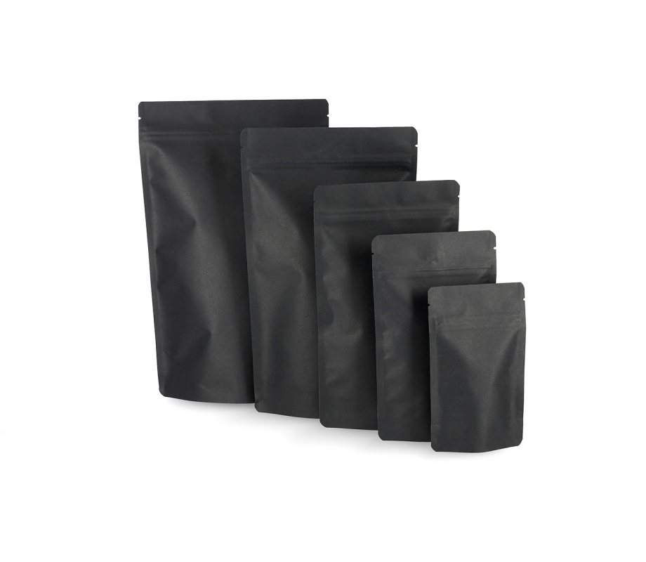 DOY-J: Juodos spalvos Doy-pack pastatomi maišeliai 100 vnt. 14