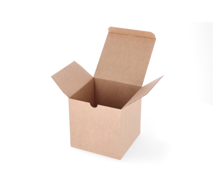 DU-9: 140 x 140 x 140 mm folding cardboard box FEFCO 0215 1