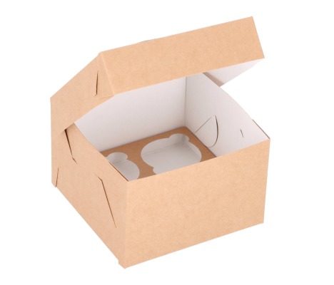 KEK-4: 150 x 150 x 100 mm Box for 4 cupcakes 1