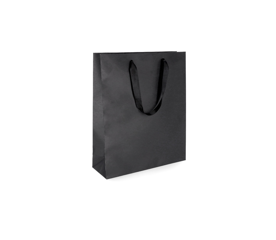 LUX-2: 300 x 100 x 360 mm Luxury paper bag with satin handles 12