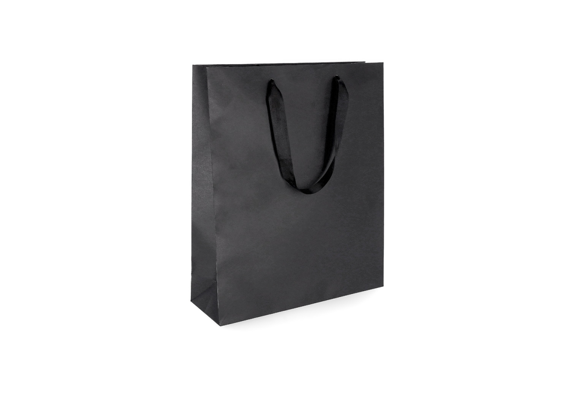 LUX-2: 300 x 100 x 360 mm Luxury paper bag with satin handles 1