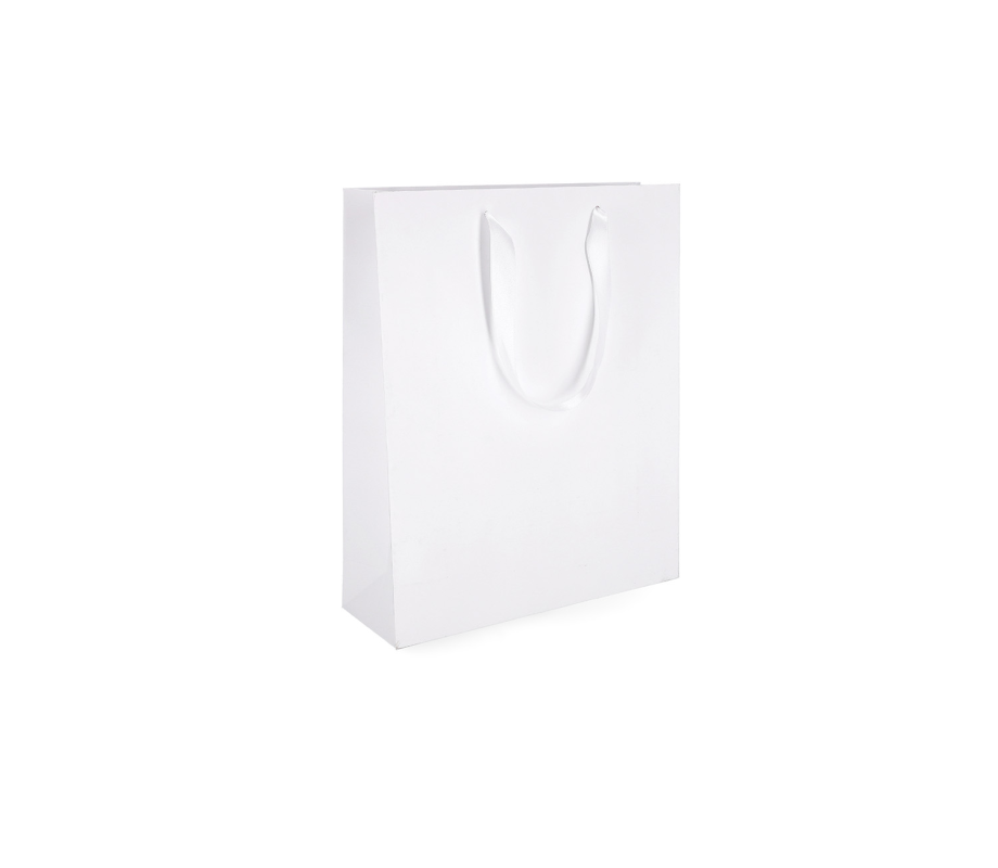LUX-2: 300 x 100 x 360 mm Luxury paper bag with satin handles 3