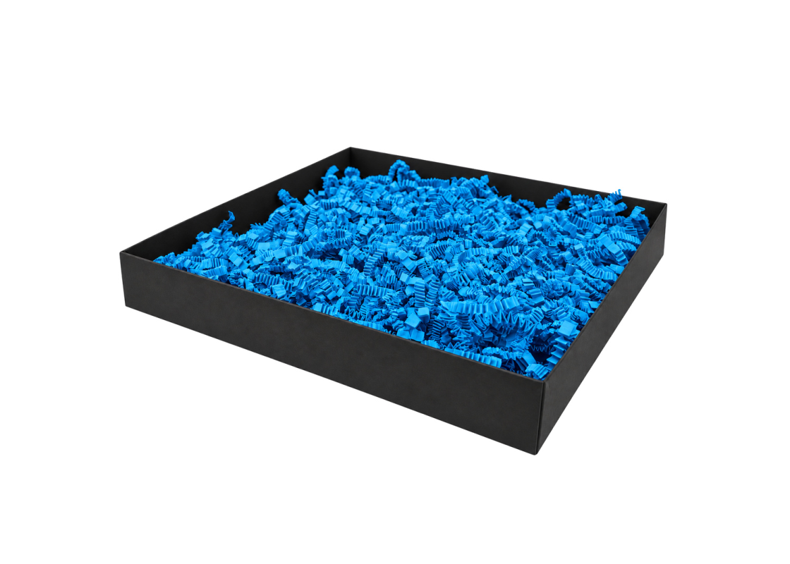 PDR-D4/1-M: Mėlynos spalvos pop. drožlės, 1 kg 1