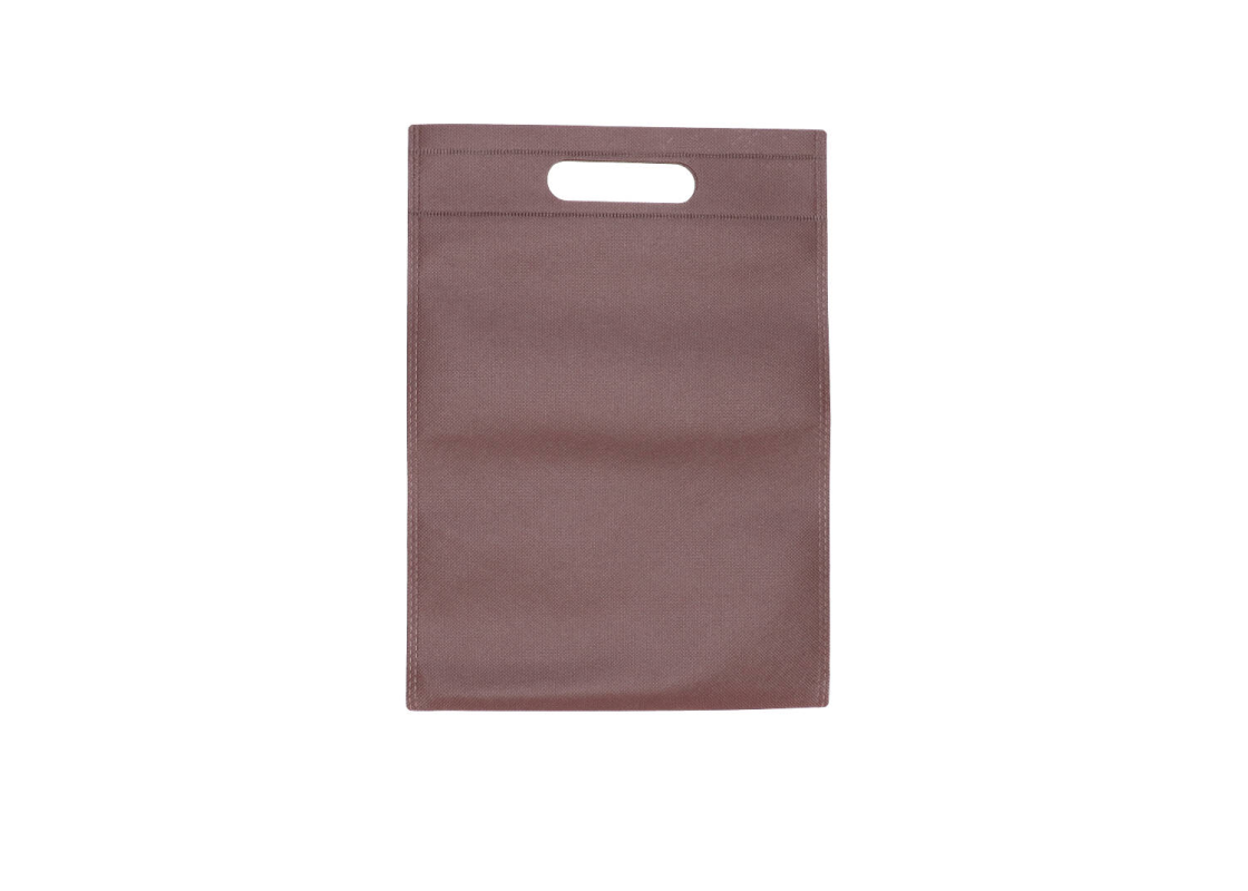 MMK-1: Brown 250 x 350 mm non-woven bag with crossed handle 1