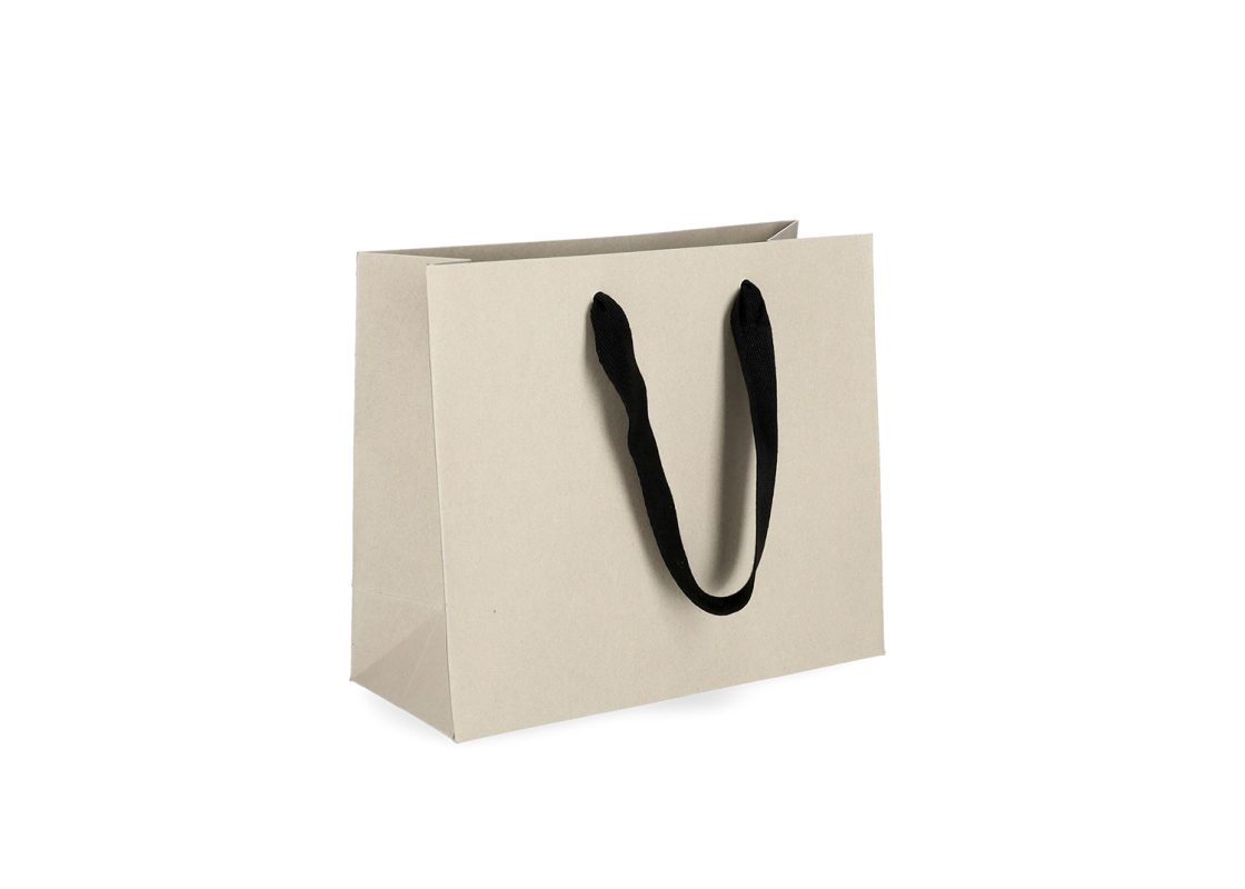 OMG-12: 240x100x205 mm Popierinis dovanų maišelis su medžiaginėmis rankenėlėmis 1