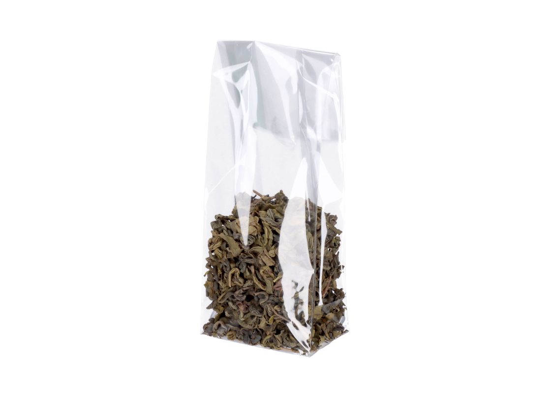 OPP-D1: 70 x 40 x 195 mm plastic OPP bag with block bottom 100 pcs 1