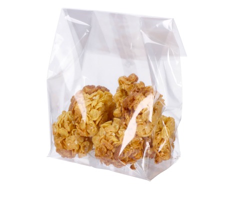 OPP-D4: 140 x 80 x 240 mm plastic OPP bag with block bottom 100 pcs 1