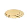 PD-FB30: Ø300 mm cake tray, wavy edges, gold, 10 pcs. 5