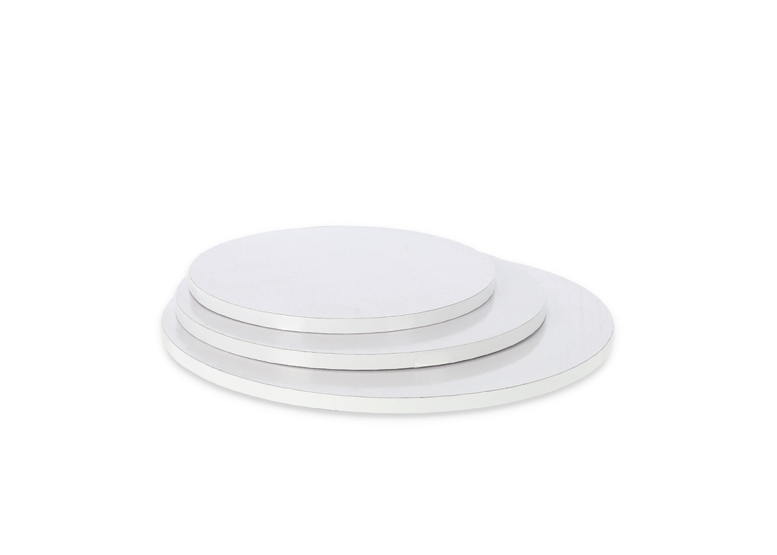 PD-SI/25: 250 mm, 1 pc. Thick white color round cake drum, 12mm 1