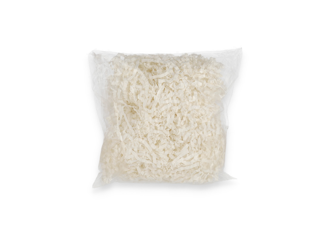 PDR-01/B: Baltos spalvos pop. drožlės, 100 g 2