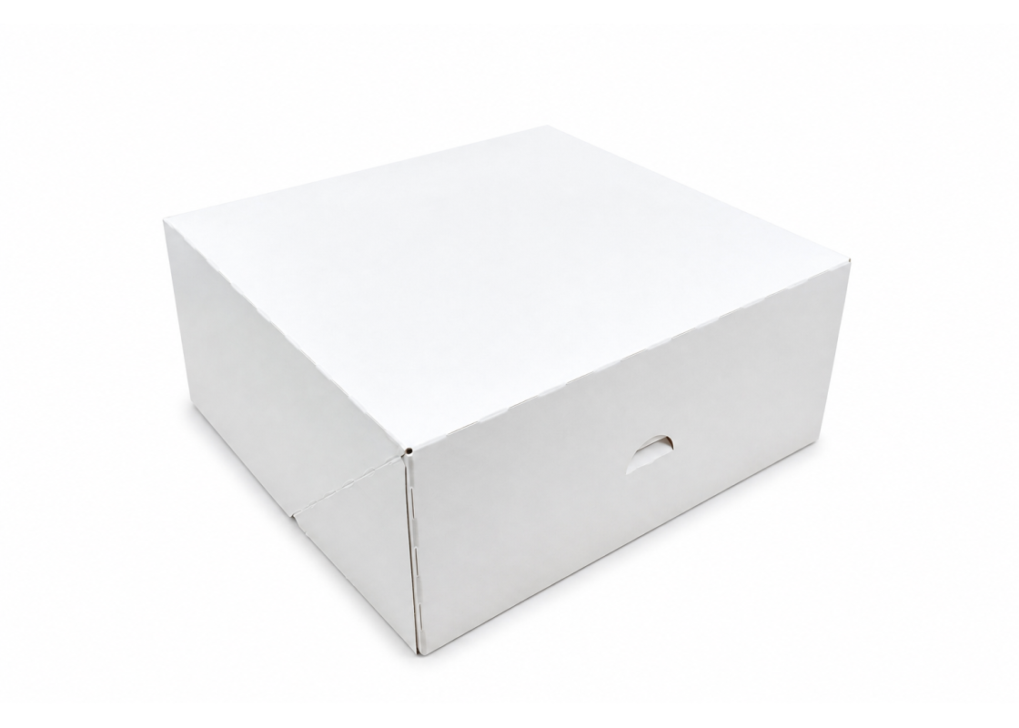 PRA-5: 260x260x120 mm automatinio surinkimo dėžė pyragui, 10 vnt. 2