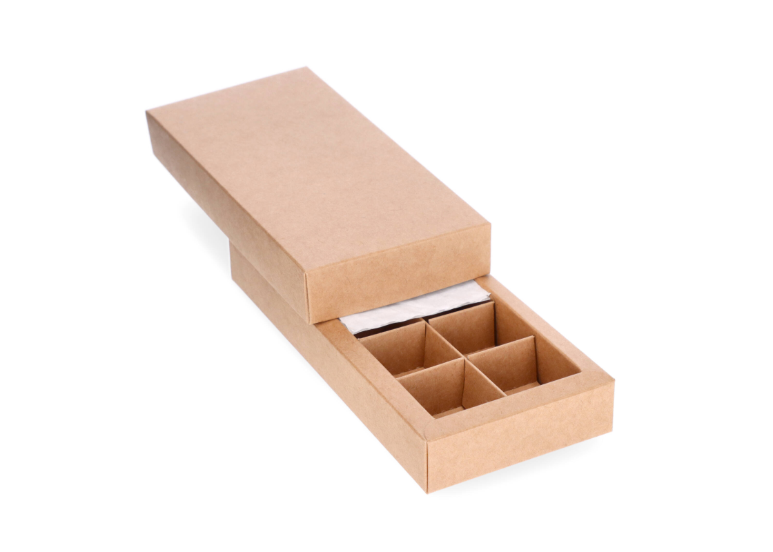 SALD-10R: 200 x 95 x 30 mm, brown box for sweets and macarons cookies 1