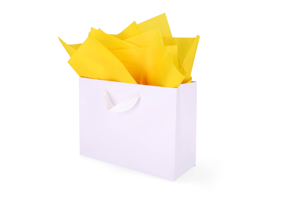 TIS-071: 760 x 500 mm colored tissue paper. Yellow 1