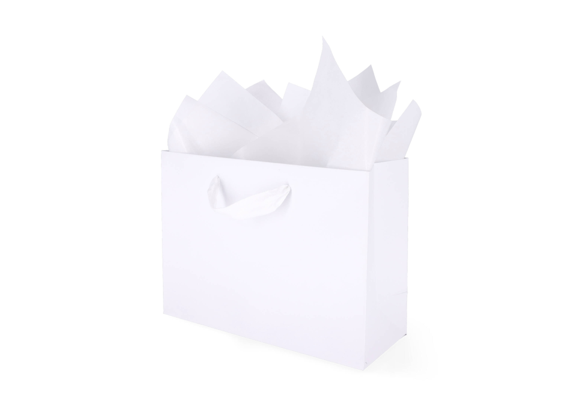 TIS-140: 760 x 500 mm colored tissue paper. White 1