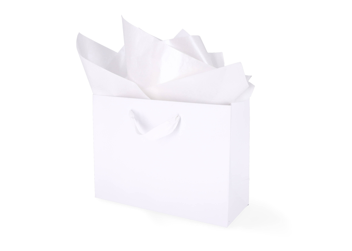 TIS-803: 760 x 500 mm metallized wrapping tissue paper. Pearl 1