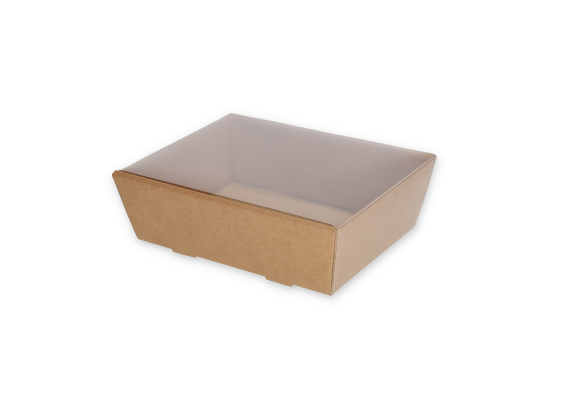 TRAY-4: Dovanų rinkinių dėžė su permatomu dangteliu, 230x170x80 mm 1