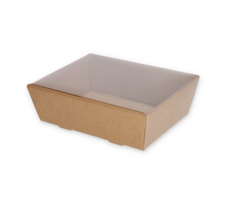 TRAY-4: Dovanų rinkinių dėžė su permatomu dangteliu, 230x170x80 mm 1