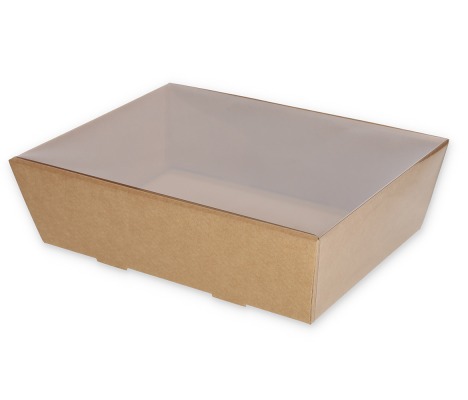 TRAY-5: Dovanų rinkinių dėžė su permatomu dangteliu, 290x210x90 mm 1