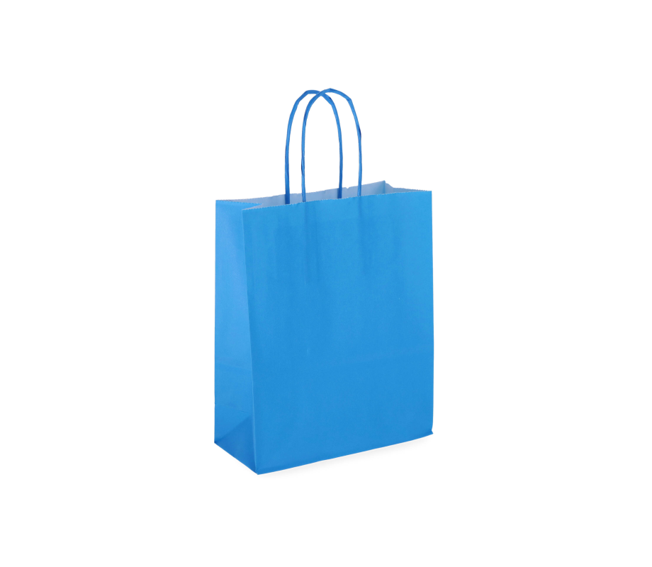 TW-2: 180 x 80 x 220 mm paper bag with twist paper handles 12