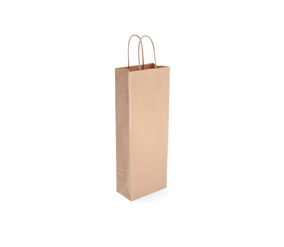 TW-8: 140 x 80 x 390 mm paper bag with twist paper handles 12