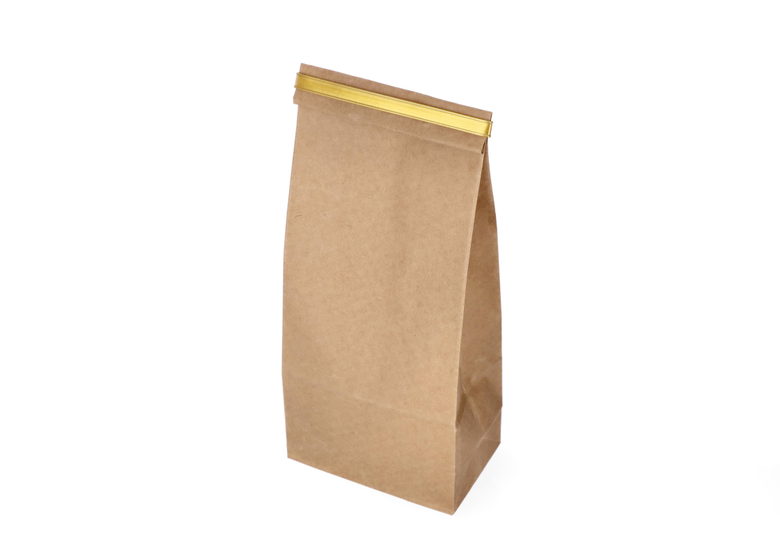 KLIPS-140A: golden 140 mmx 8 mm tape for bag closing 1